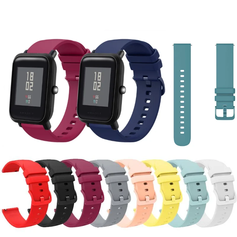 

Мягкий силиконовый ремешок 20/22 мм, сменный браслет для Huami Amazfit Bip 5 6 3 Pro Bip U Pro S Lite Amazfit Active 2