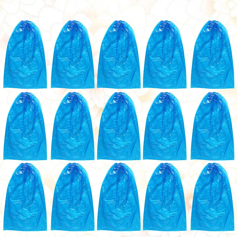 

100Pcs Lengthened Protective Overshoes Disposable Thicken Shoe Covers Waterproof Shoe Protectors for Daily Rainy Use