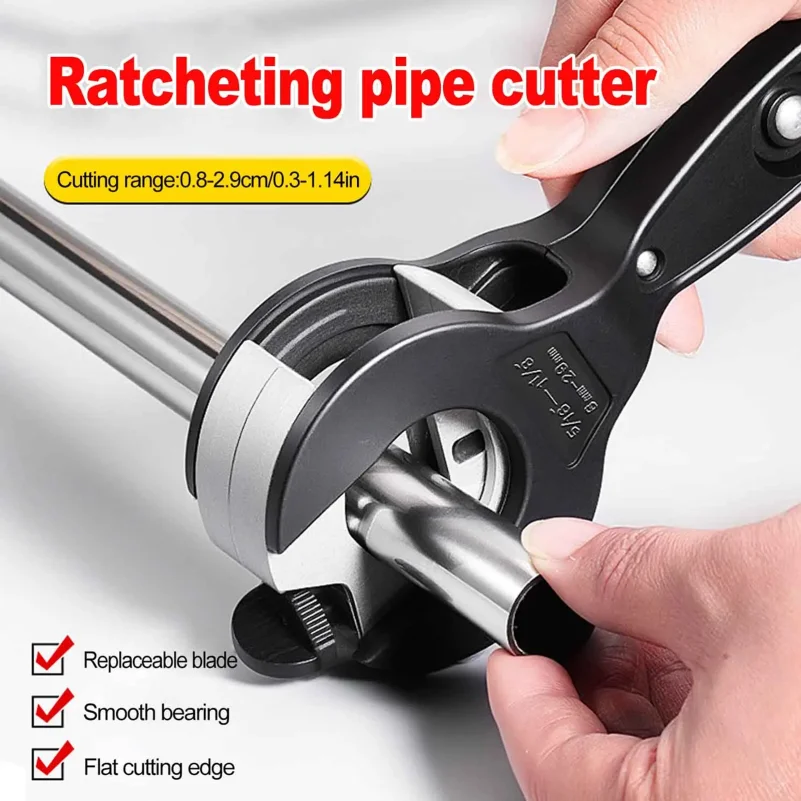 Ratchet Tube Pipe Cutter For Cutting 8-29mm Metal Stainless Steel Copper Aluminium Ratchet Scissors Hose Cutting Hand Tools