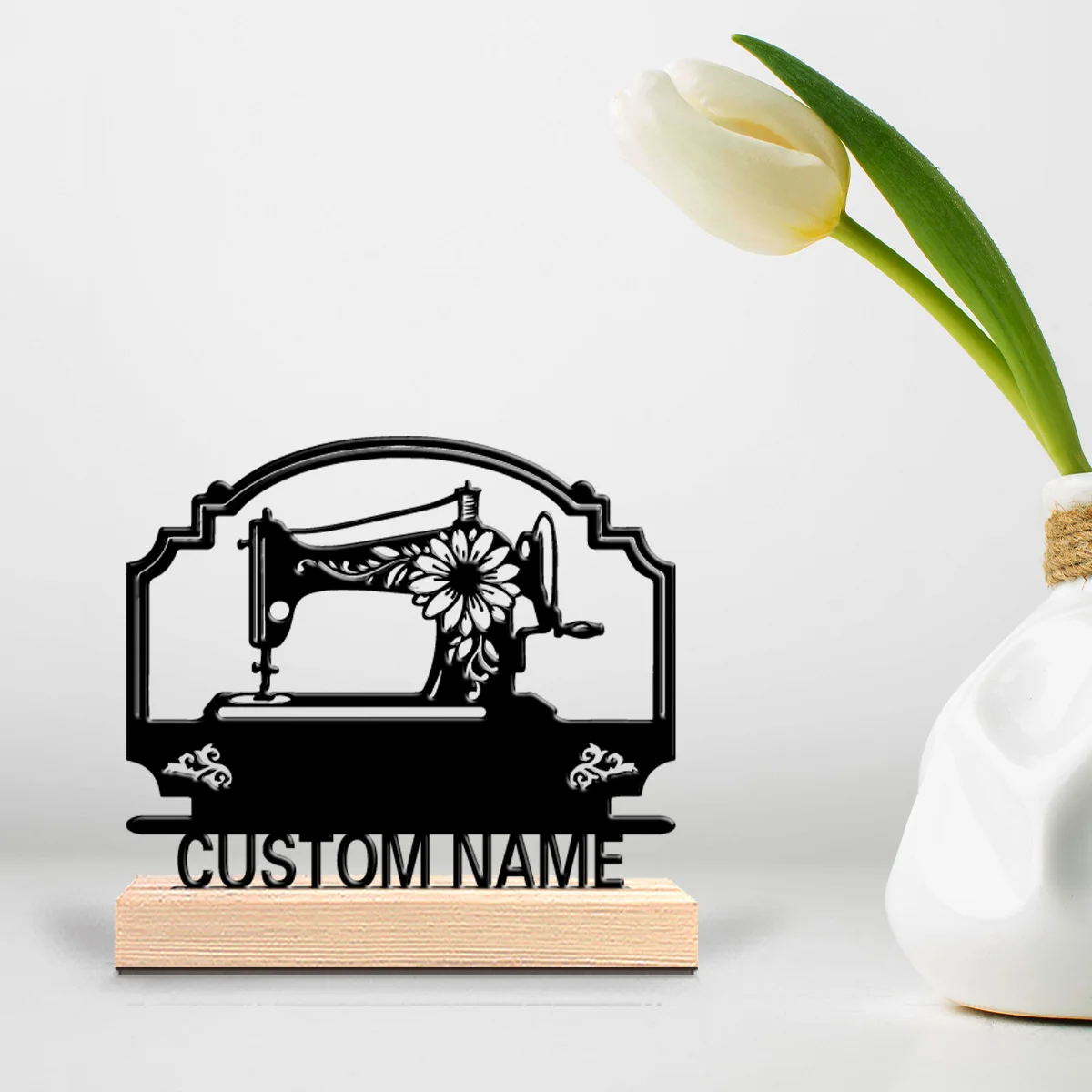 Máquina de coser personalizada y elegante con diseño de astronomía antigua, regalo con base de madera, perfecta para amantes de la historia, biblioteca de estudio, 1 unidad.