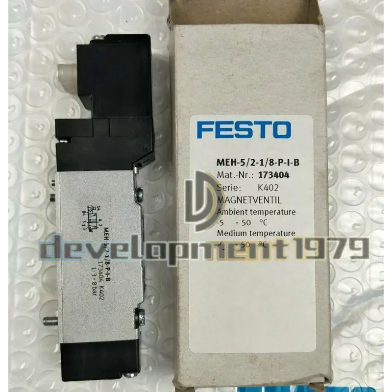 One New FESTO Solenoid Valve MEH-5/2-1/8-P-I-B 173404