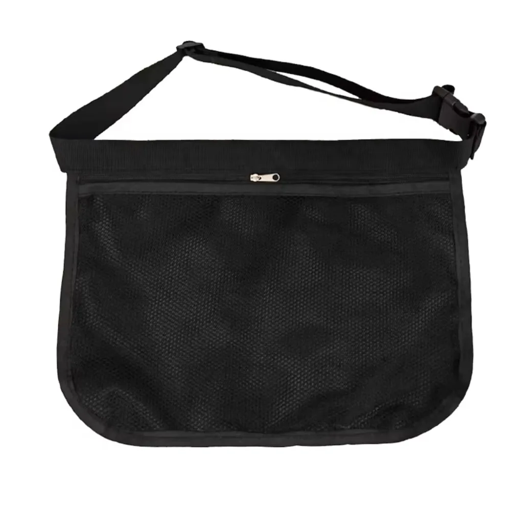 

Large Capacity Tennis Ball Carry Bag Adjustable Belt Multifunctional Golf Ball Storage Waist Bag Mesh Pouch Zipper