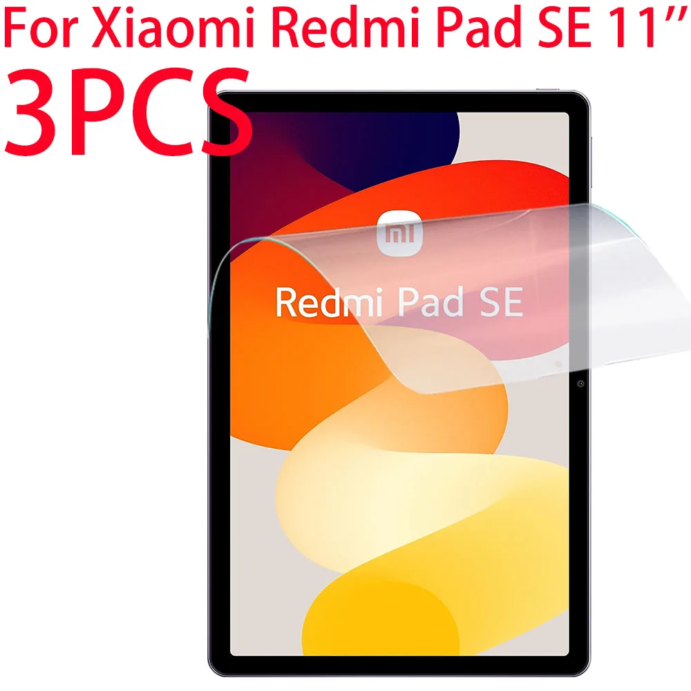 3PCS For Xiaomi Redmi Pad SE 11 inch 2023 PET Soft Film Screen Protector Tablet Protective Film For Redmi Pad SE 11''