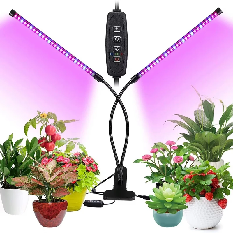 Small Power DC5V 2 Clip Aluminum LED Plant Grow Light Stepless Dimming Full Spectrum CRI 90 PPF 2900 Fast Delivery