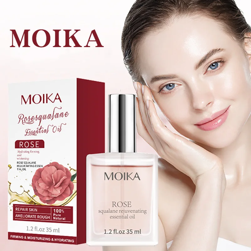 Cross border foreign trade rose essence oil squalane anti wrinkle essence facial nourishing skin care product essence