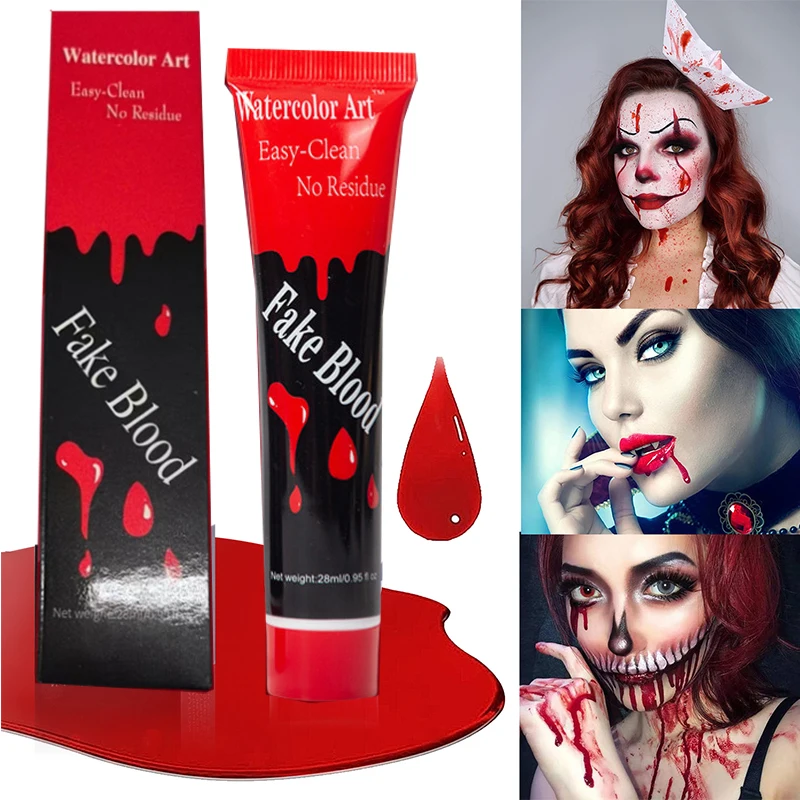 Fake blood gel realistic effect makeup fake blood, washable fake blood, used for scars, Halloween special effects vampire makeup
