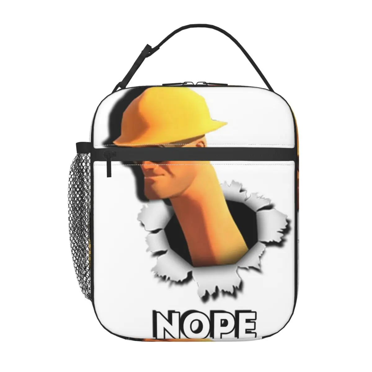 Team Fortress 2 Nope Engineer TF2 Insulated Lunch Bag for Women Children Leakproof Food Boxes Thermal Lunch Box Tote