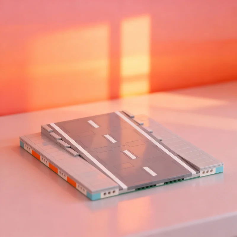 

185pcs MOC Mills Road Plate Ramp City Model Building Blocks Toy Gift Creative Display Collectible Desk Premium Adult Kids Home