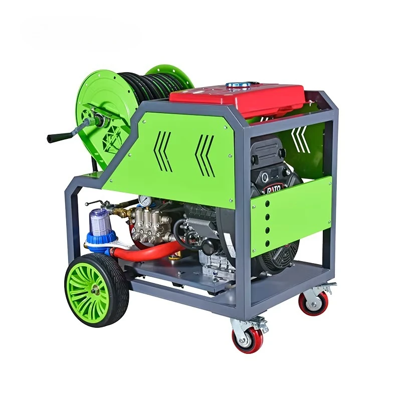 Industriële Heavy Duty Hogedruk Afvoerpijpreiniger Dieselboor Rioolreinigingsmachine Met High Flow Pomp