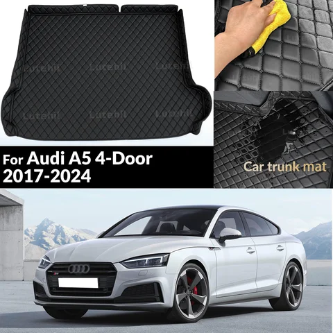For Audi A5 Sedan/sportback 4-Door 2017-2024 23 22 21 20 19 18 3D Car Trunk Mat Cargo Liner Carpet Interior Accessories