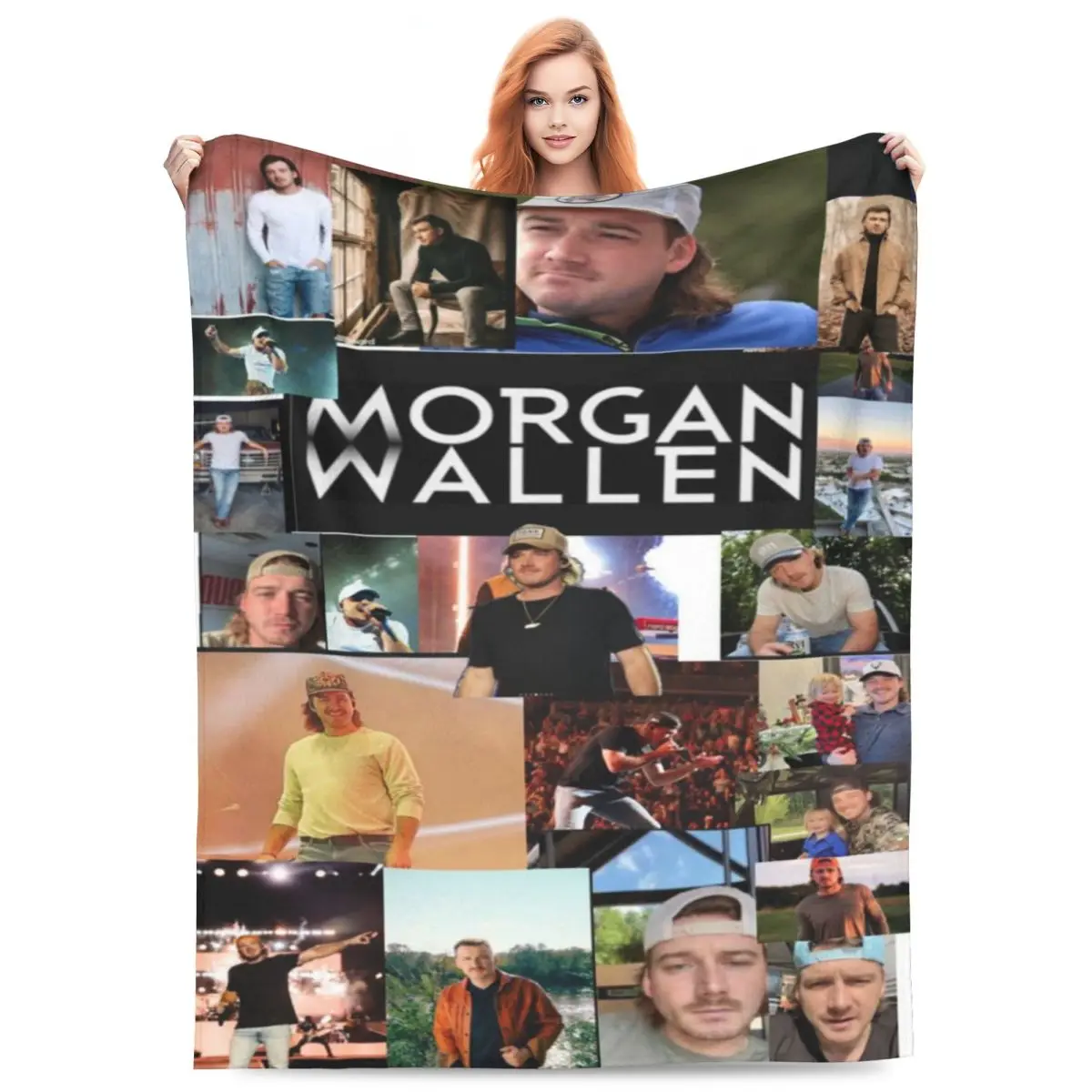 Throw Blanket Morgan Wallen (3) Micro Fleece Blanket Four Sizes Blanket Personalized Warm For Living Room AntiPilling Blanket