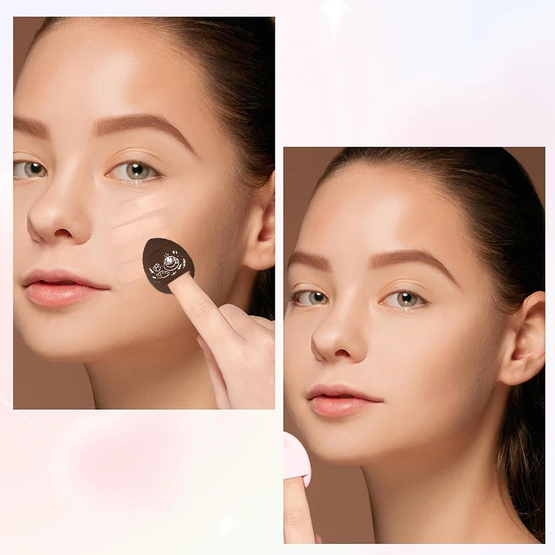 ชุดเครื่องมือแต่งหน้า 5 ชิ้น ฟองน้ำพัฟขนาดเล็กสำหรับลงรองพื้นแบบคุชชั่น บีบีครีม คอนซีลเลอร์ และเครื่องสำอางอื่นๆ