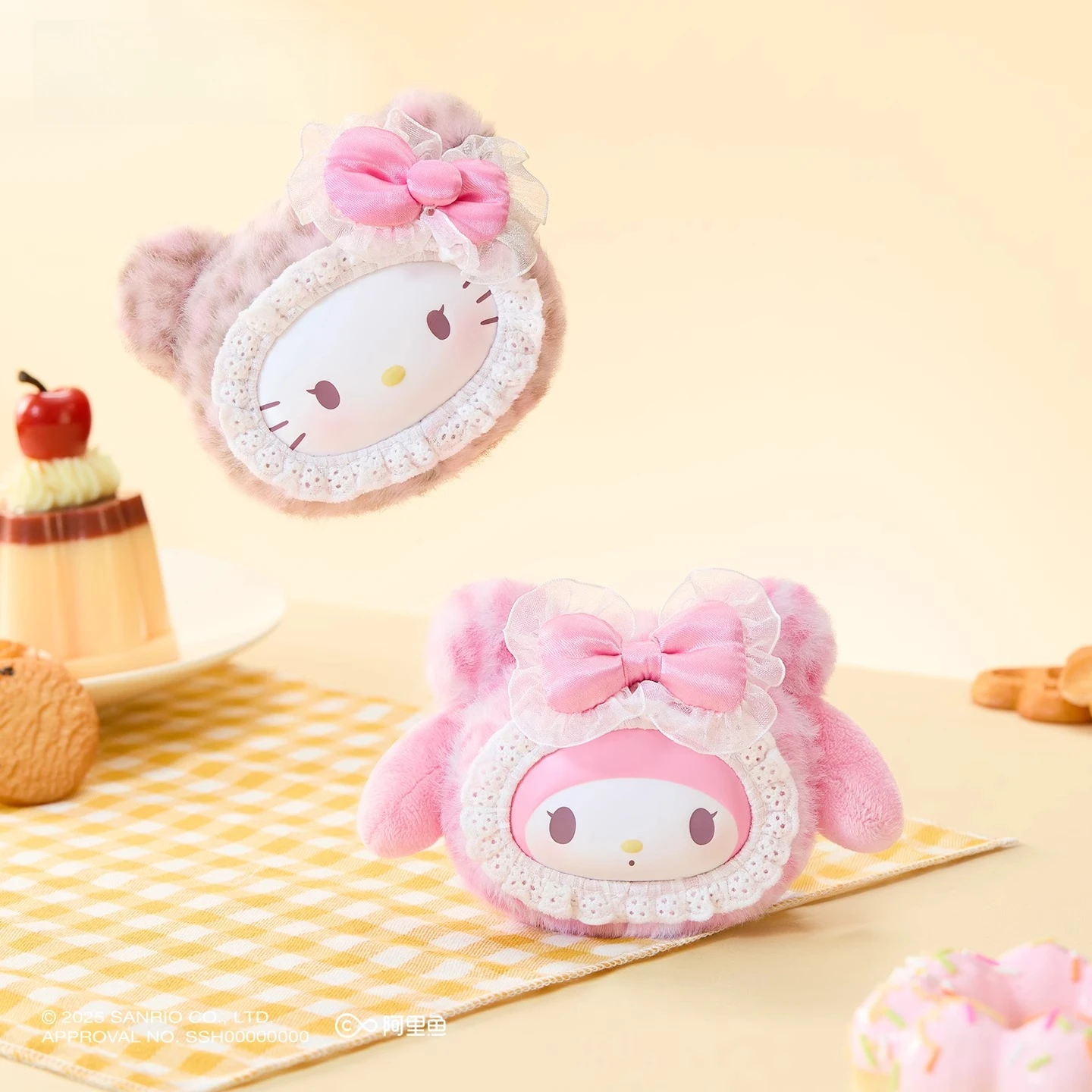 

Виниловый брелок серии Fluffy Bear Sanrio Family, модная слепая коробка, фигурка, игрушка hellokitty cinnamoroll my melody kuromi
