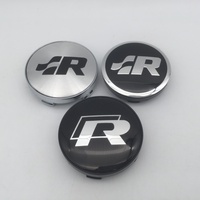 4pcs 3D for R 56mm 60mm 65mm 68mm Car emblem Wheel hub Center Cap Badge covers sticker Decal styling Accessories