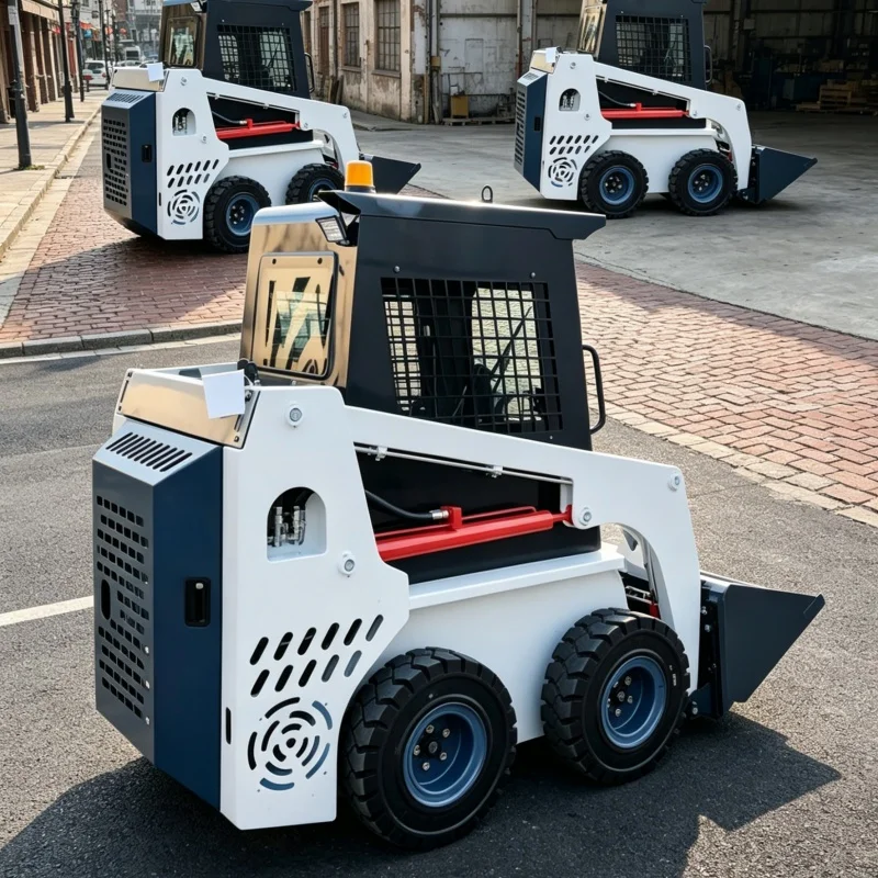 Customized Small Skid Steer Handling Equipment, Ride-on Type, CE Certified, Factory Cargo Skid Steer Loader