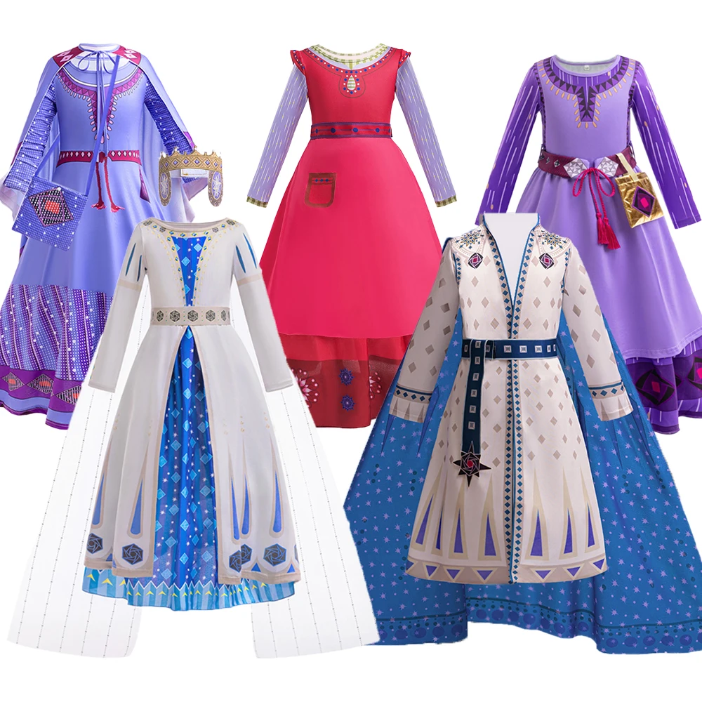 Wunsch Film König Königin Cosplay Kostüm Junge Mädchen Rollenspiel Weihnachten Geburtstags feier Prinzessin Kleid Karneval Halloween Kinder Kleidung