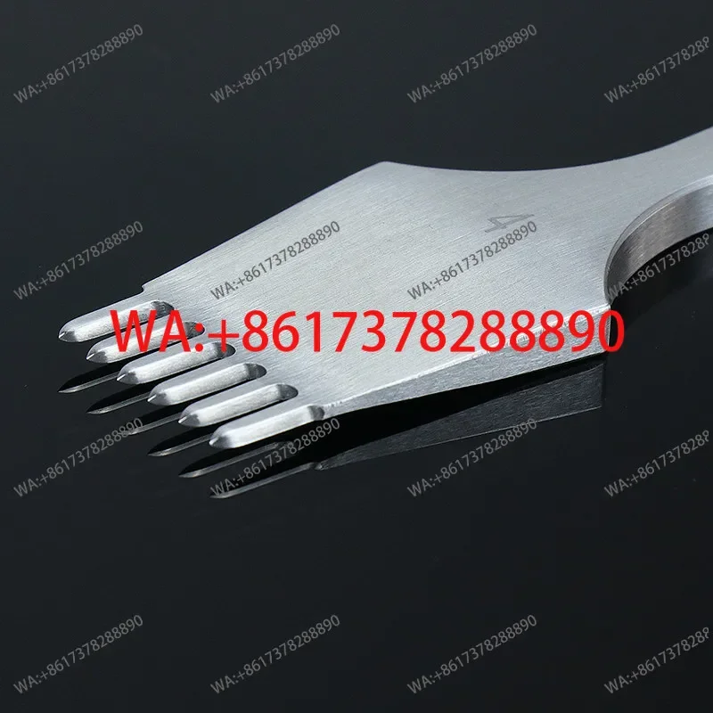 White steel rhombus chop, high hardness, handmade leather DIY punching edge chop, sharp punch, spacing 3/4/5 mm