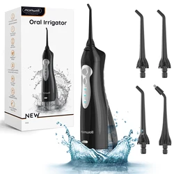 Mornwell d52 jato de água dental irrigador oral usb recarregável água flosser portátil 300ml tanque água à prova dwaterproof água limpador dentes