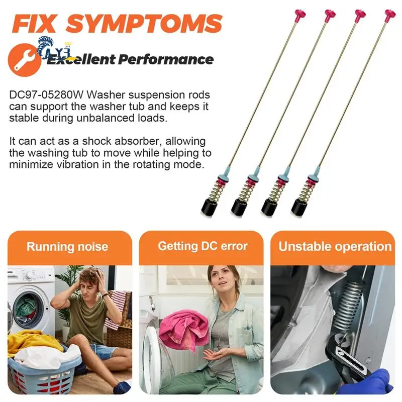 

AY03-DC97-05280W Wa50r5400av/Us Подвесной стержень для стиральной машины Samsung Wa45h7000aw/02, Wa54m8750av/A4