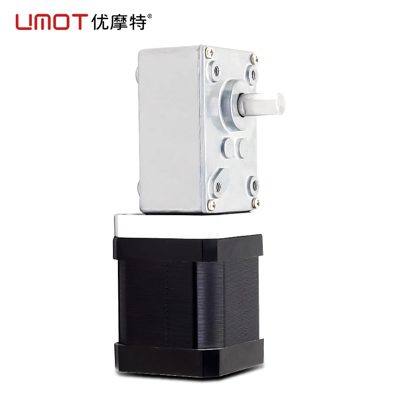

UMOT 37.3:1-970:1 Worm Gear Reducer Worm Gearbox Speed Reducer with Mini Nema 11 Worm Gear Stepper Motor for Cnc Milling Machine