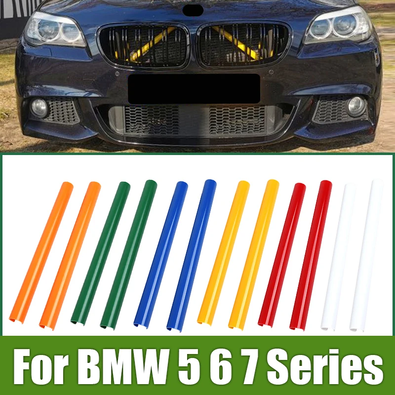 For BMW 5 6 7 Series F01 F02 F03 F04 F06 F07 F10 F11 F12 F13 F18 X1 F48 X2 F39 Car Front Grille Strips Trim Decoration Sticker