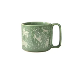 Green forest Animals Ceramics Mugs Coffee Mug Milk Tea Office Cups Drinkware the Best Birthday Gift