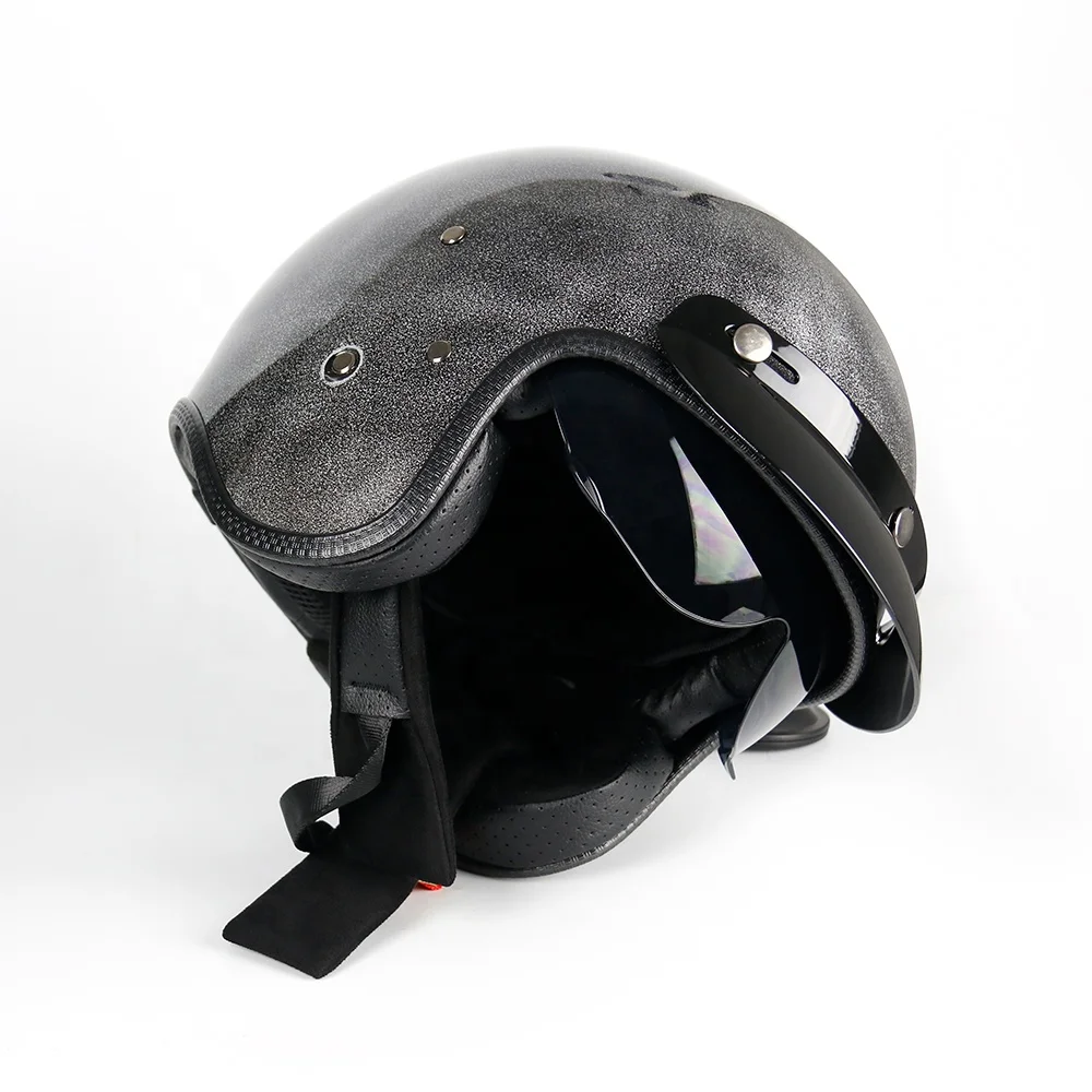 Original Design Cool Black Motorbike Helmets Open Face Motorcycle Helmet For Men Women Outdoor