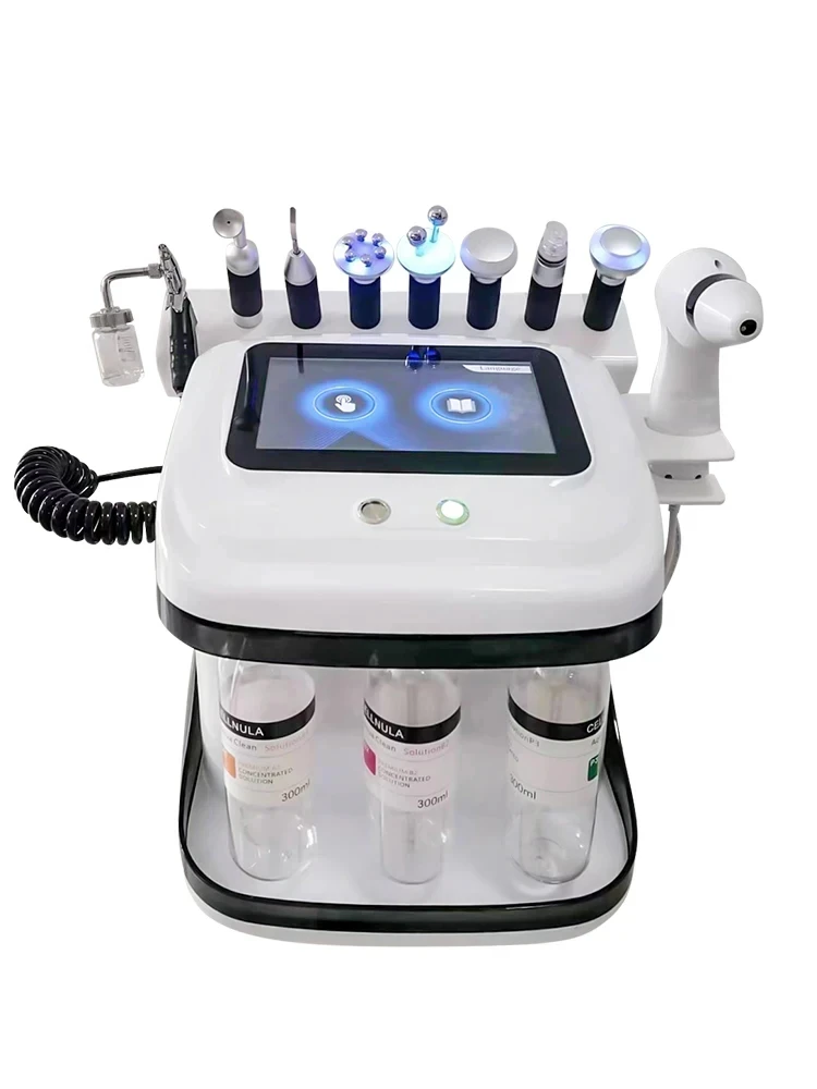 Aqua Peeling Oxygen Facial Machine para salão de beleza, Bubble Hidratante, Hidro Limpeza Facial, Cuidados com a pele, 10 em 1, H2o2