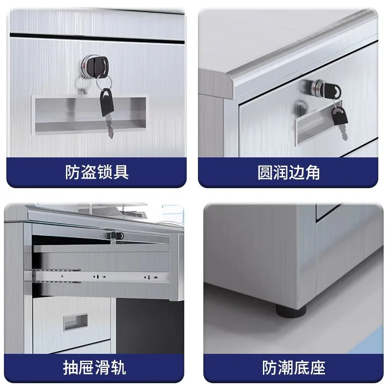 Stainless steel desk clean workshop work table medical console laboratory computer desk with drawers office desk