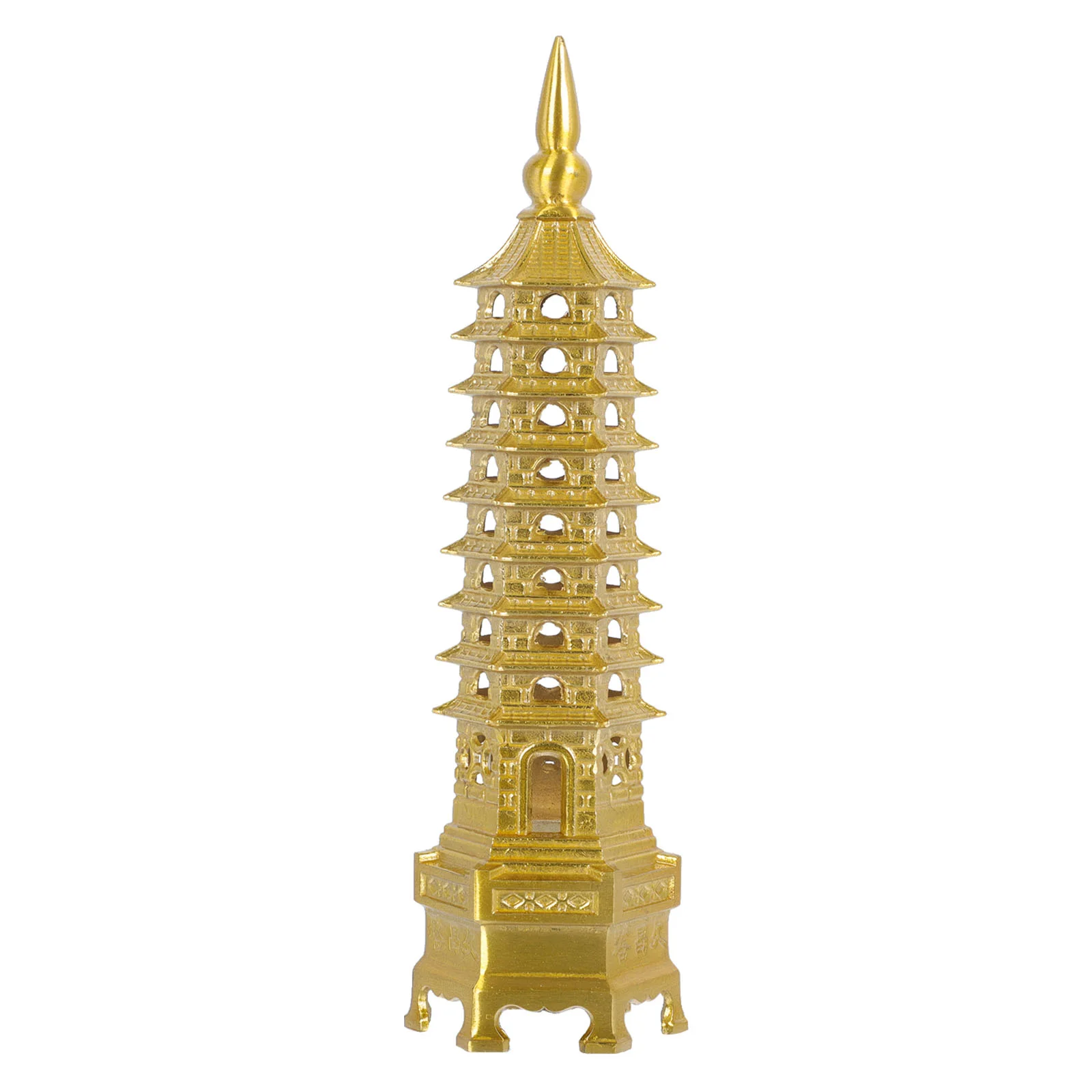 

Pure Copper Wenchang Pagoda Micro Landscaping Decoration Gardening Tower Figurines Sculpture Car Statue Shape Adornment