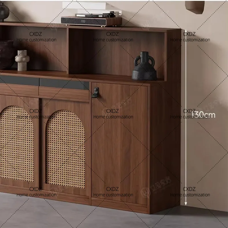 XXWine Curio Cabinets Mobile Decor Storage Design Organizer Display Sideboards Living Room Cabinets Wood Gabinete