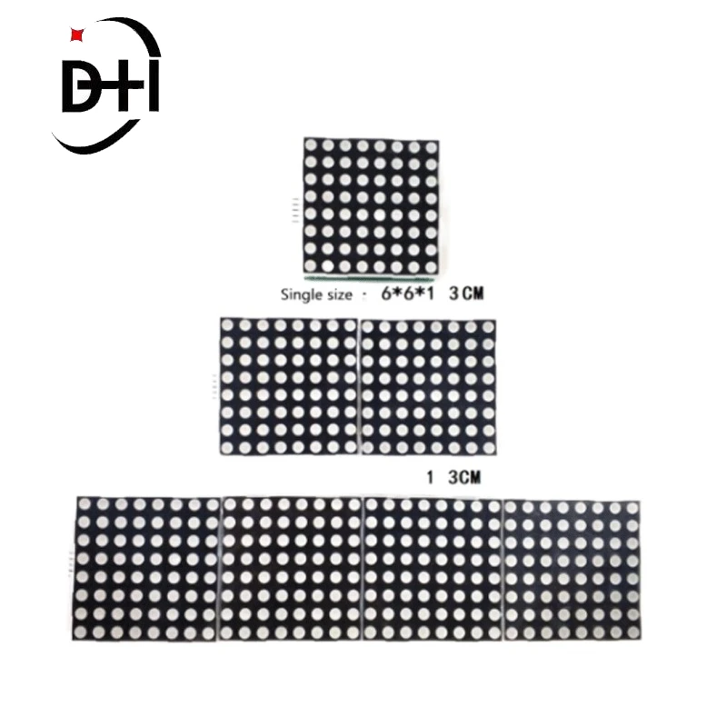 Max7219 Grote Dot Matrix 2088as Drive Display Module 60*60Mm Dot Matrix Microcontroller Besturingskaart
