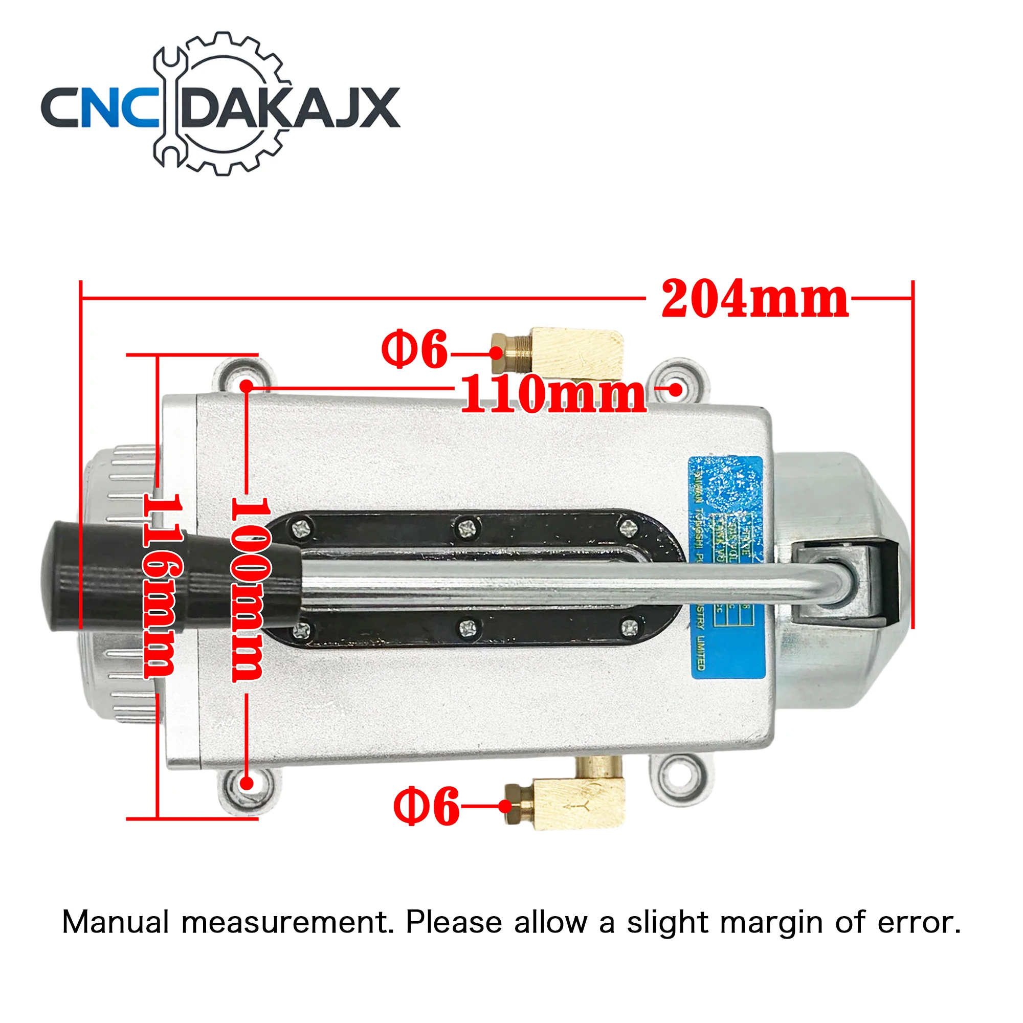 Y-8 HP-5 Hand Operated Lubrication Oil Pump Double Outlet 6MM Port Manual Hand Press Pump For Punch Press CNC Lathe Milling