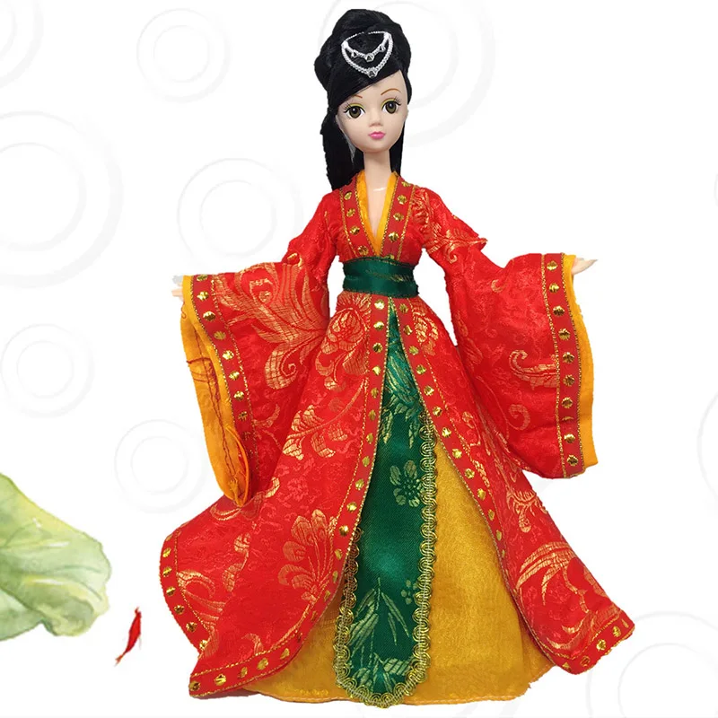 Chinese Style Clothes Suit for 30cm Doll Dress 11.5 Inch Doll Skirt Dress Up Accessories Girls Play House Toy