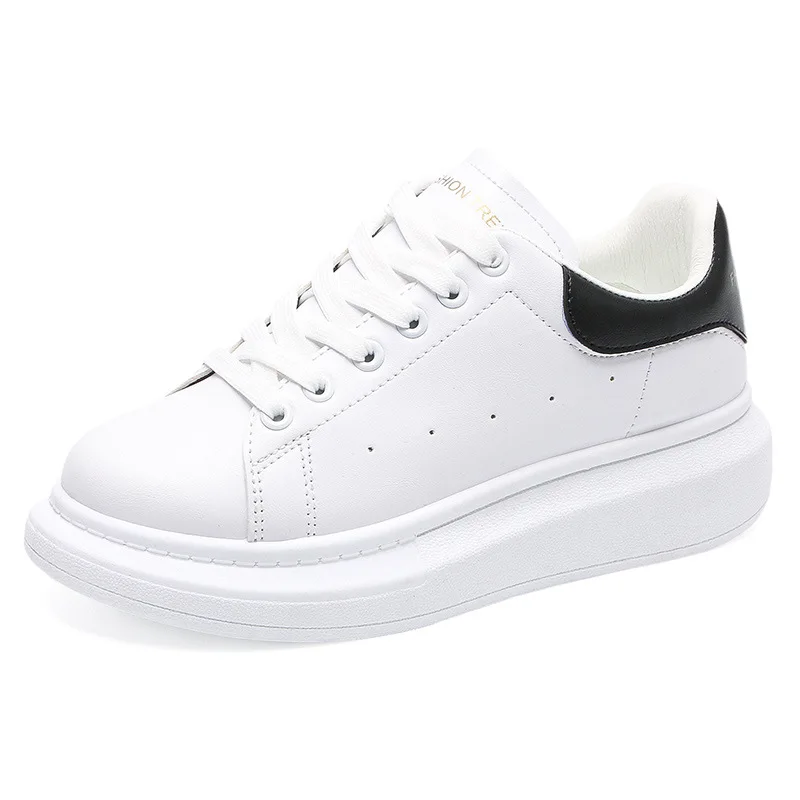 PU Leather Women's White Shoes Fashion Breathable Anti-Slip Maternity Sneakers Size 36-41