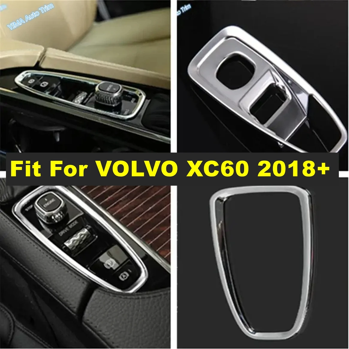 

Car Styling Electrical Parking Hand Brake Handbrake / Multimedia Button Accessories Frame Cover Trim For VOLVO XC60 2018 - 2021