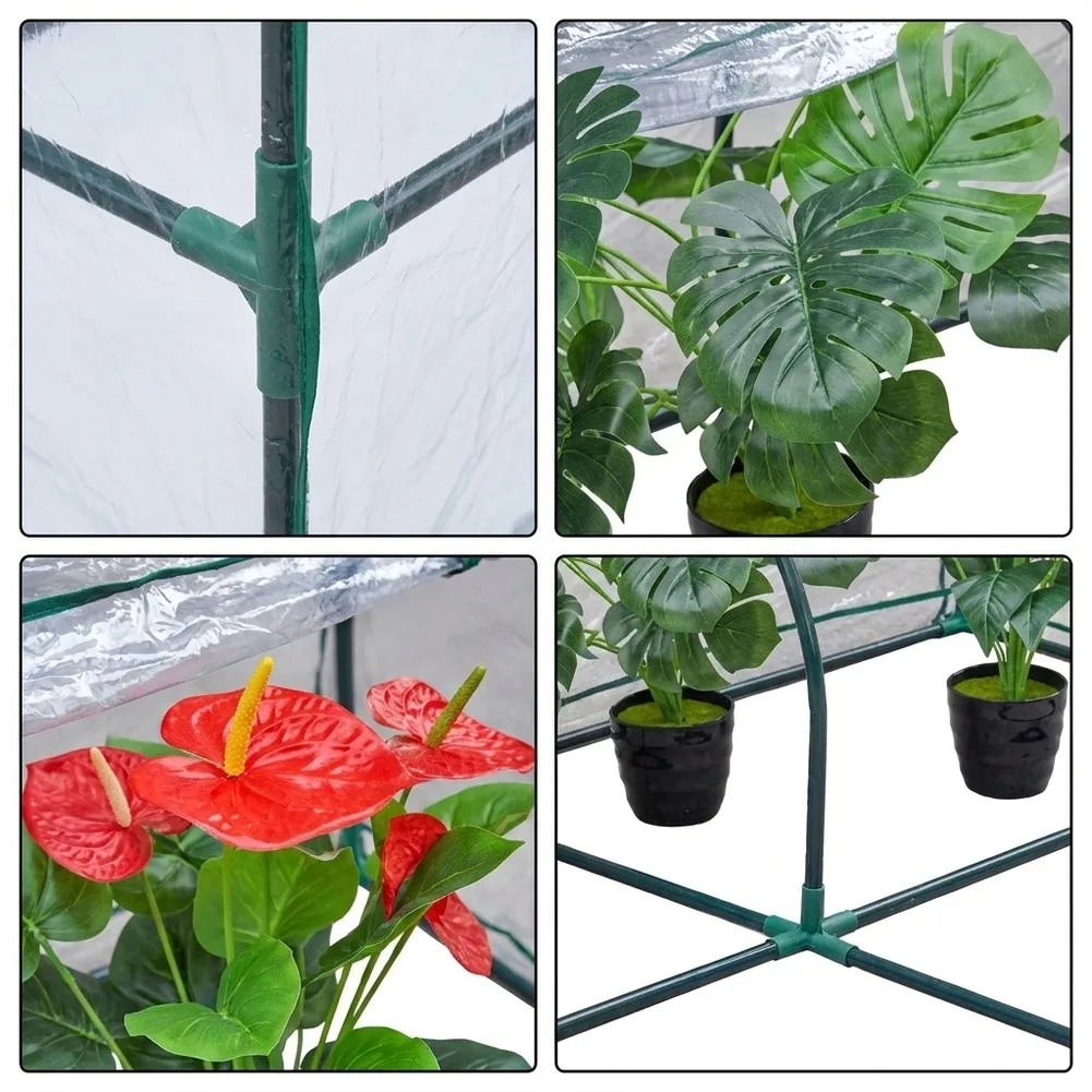 Tunnel-type Greenhouses Warm Cold-proof for succulent Greenhouse Covers Outdoor Living Garden Structures Shade Greenhouses