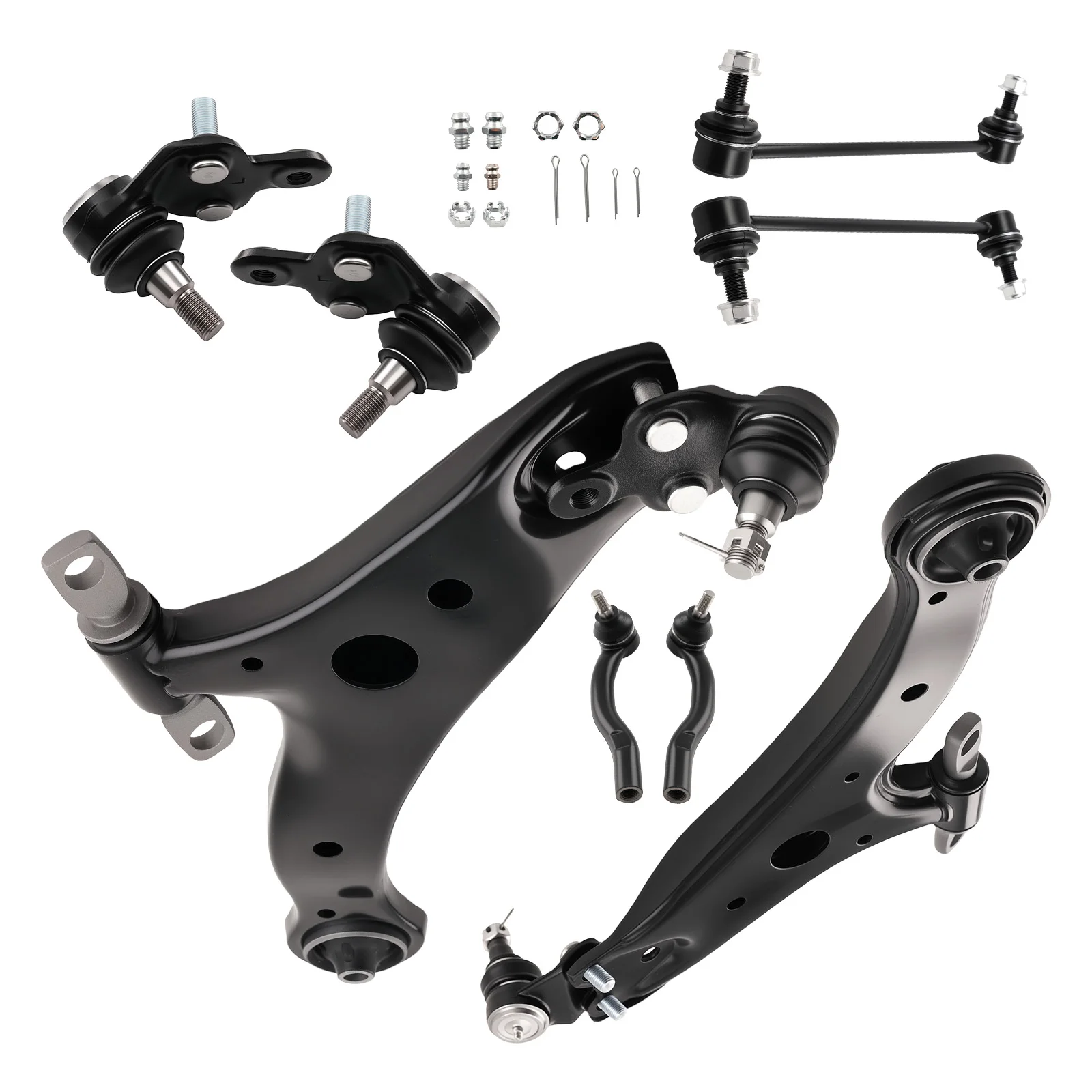 

Front Lower Control Arm w/Ball Joint Tie Rod Set for Toyota Camry 2007-2011 8Pcs