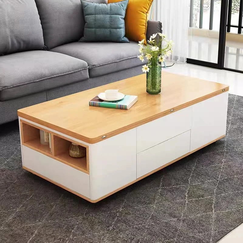 Wood Living Room Coffee Table Drawer Nordic Organizer Small Mobile Coffee Table Floor Minimalist Stoliki Do Kawy Furniture