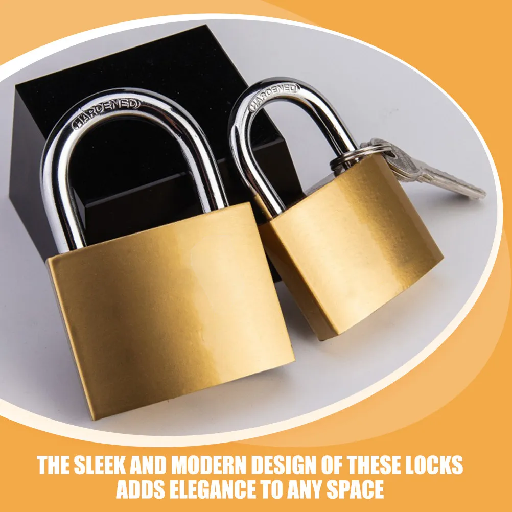4Pcs Elegant Solid Brass Padlock Set Small Keyed Security Locks for Drawer Cabinet Locker Suitcase Backpack Gym Sports Bag