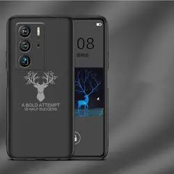 Fundas For ZTE Axon 40 Ultra 5G Ultra Slim Soft Silicone Matte Phone Case Capa For Axon 40 Pro Cartoon Elk Deer Head Phone Cover