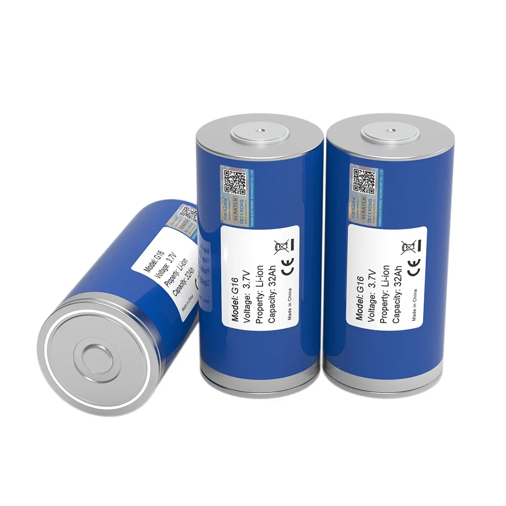 16pcs 3.7V 46950 32Ah Lithium Rechargeable Battery 10C 320A discharge DIY Automotive Ignition Energy Storage Inverter Grade A