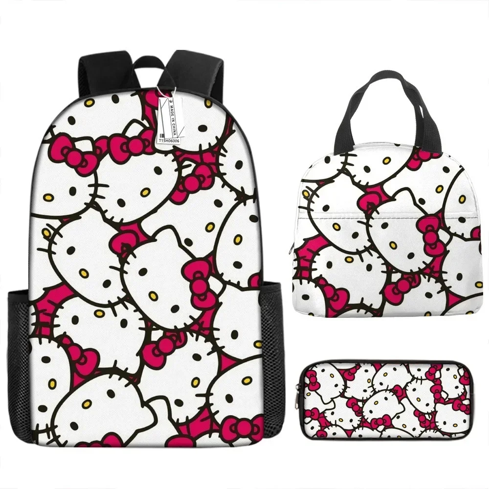 Hello Kitty tornister studencki Hello Kitty torba na drugie śniadanie izolowana torba na drugie śniadanie Cartoon śliczny plecak dziecięcy KT Mochila