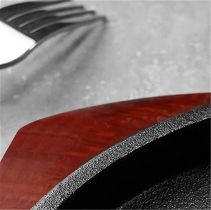 Round household iron plate plate Korean barbecue pan fried steak plate non stick cast iron