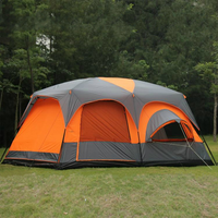 Double Layer Waterproof Camping Tent, Family Party, Ultralarge, One Hall, 2 Bedrooms, 460cm * 305cm * 215cm, 5-8 Person