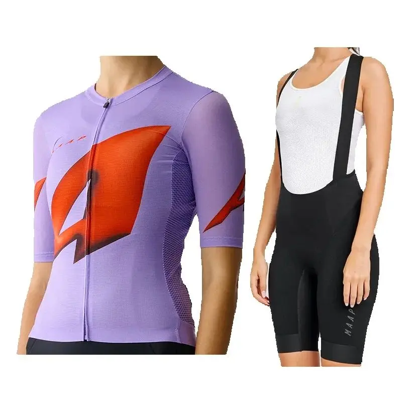 Flag Cycling Club Team Pro Race Wear New Style Bicycle Suit Summer Short Sleeve Jersey And Bib Shorts Women MTB Bike Clothing