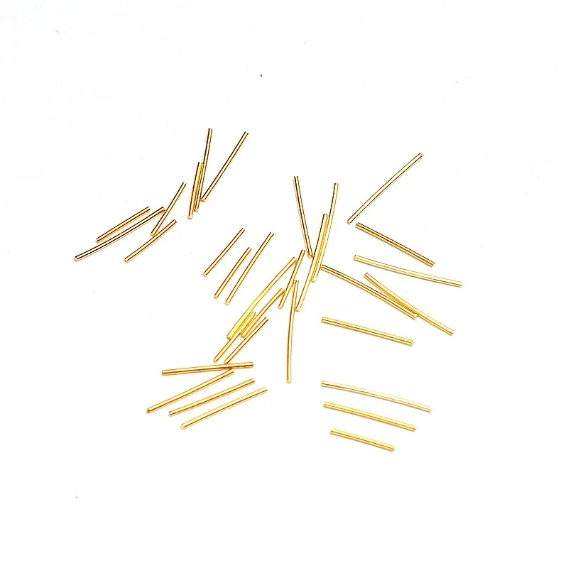10 ชิ้น 3D เล็บ Art Rivet Charm Gold Sticks โลหะผสมโลหะ Studs แท่งตรงสําหรับ DIY ตกแต่งเล็บ 7-12 มิลลิเมตร