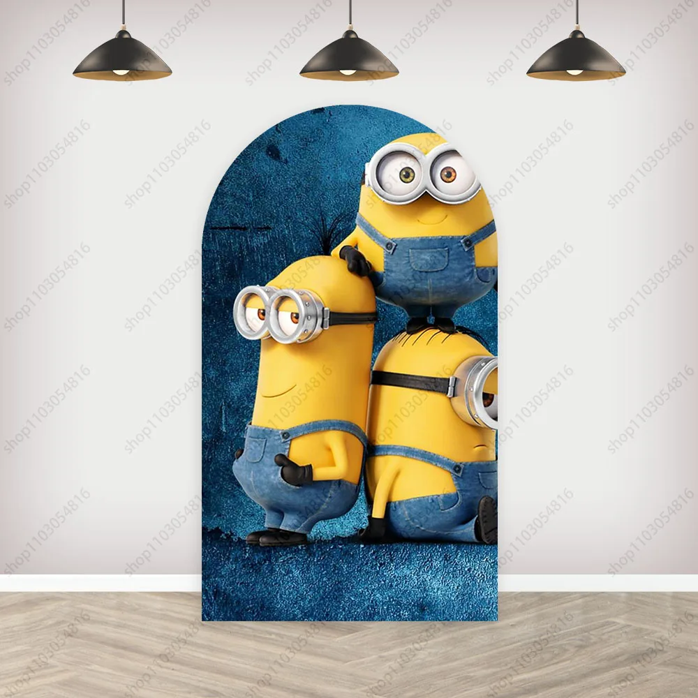 The Minions Arch Photo Backdrop Cute Theme Arched Wall For Kids  Birthday Party Baby Shower Doublesided Photography Background