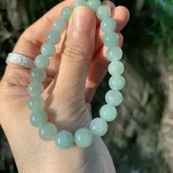 Natural Burma Jade Bracelet for women Myanmar Jadeite Green Real ACCESSORI GIFT BEAD DROPSHIP JEWELRI FASHION