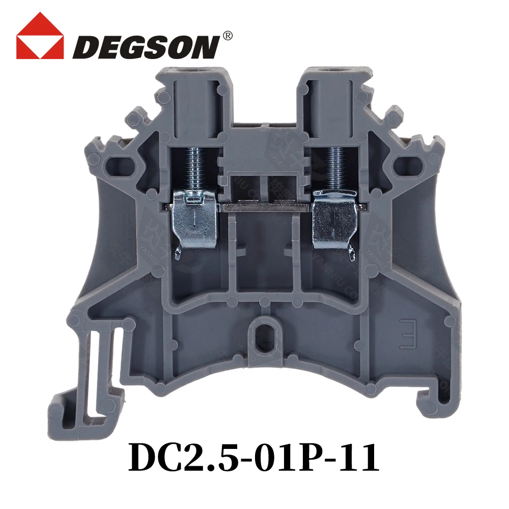 10Pcs DEGSON D-DC2.5-PE-01P-11-18-00ZH Din rail terminal blocks Connector KFDC2.5 Lead 7439-92-1 Phoenix  Contact 24A 800V